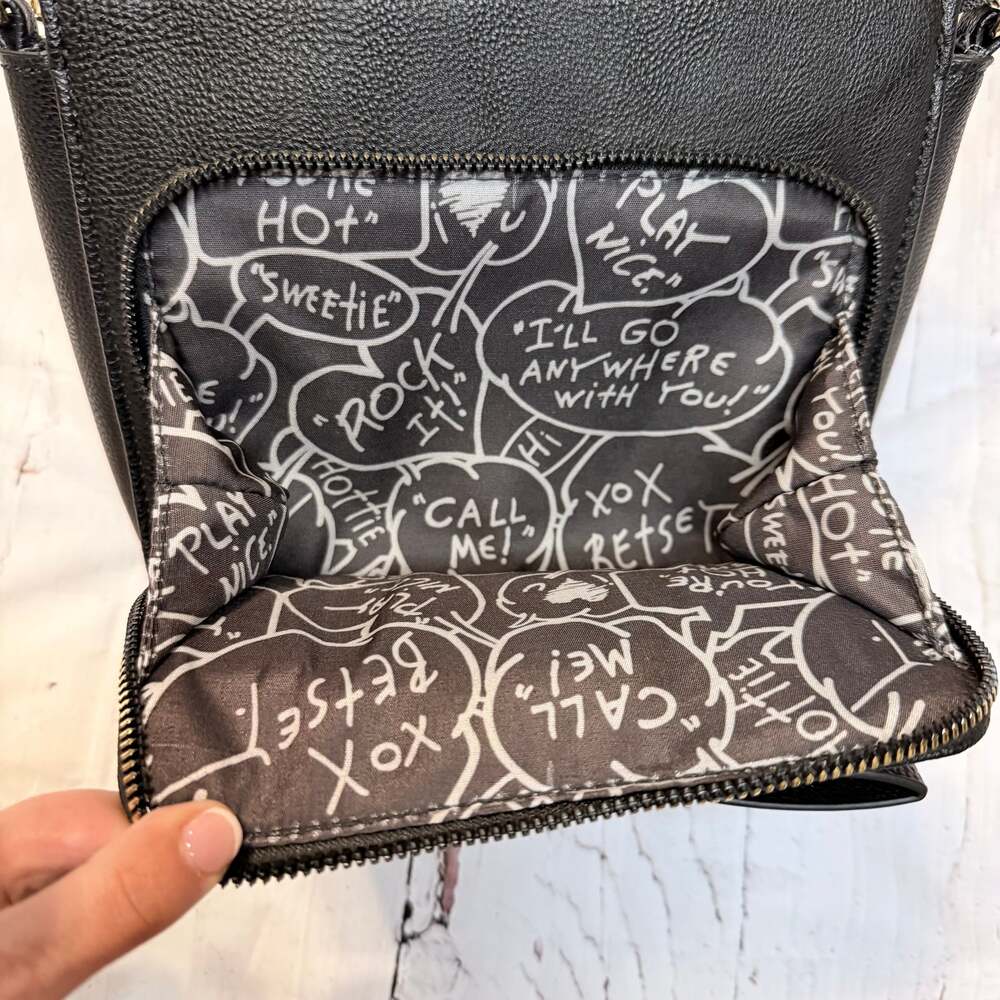 Betsey Johnson Black Bow Crossbody y2k designer evening party bag - Picture 3 of 7